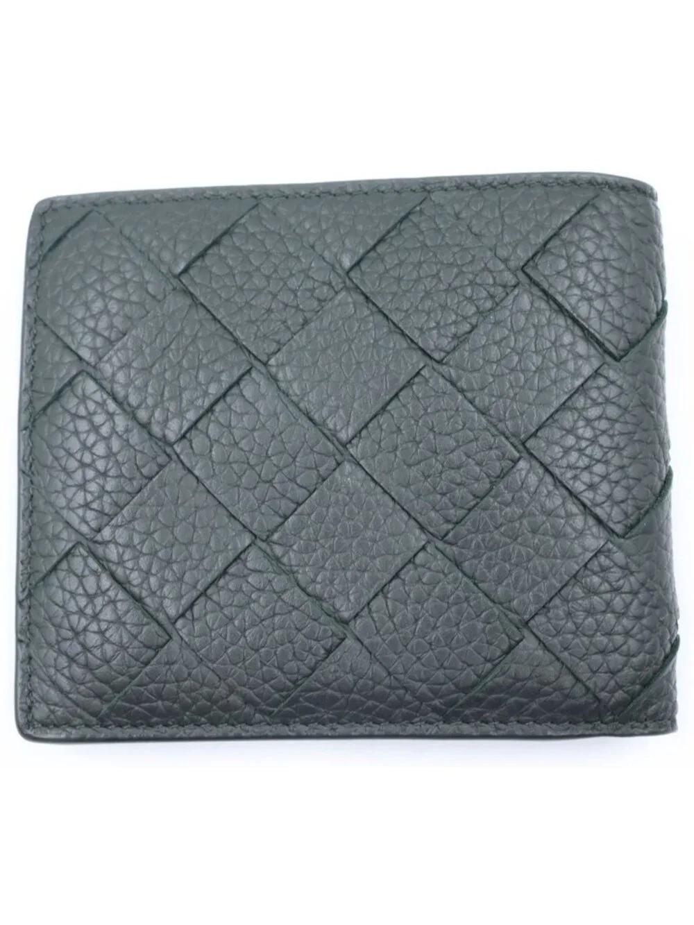 Bottega Veneta Calfskin Wallet with Intrecciato Coin Purse Bifold Black